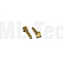 Sechskantschraube Messing gedreht M3x6mm 25 Stk.